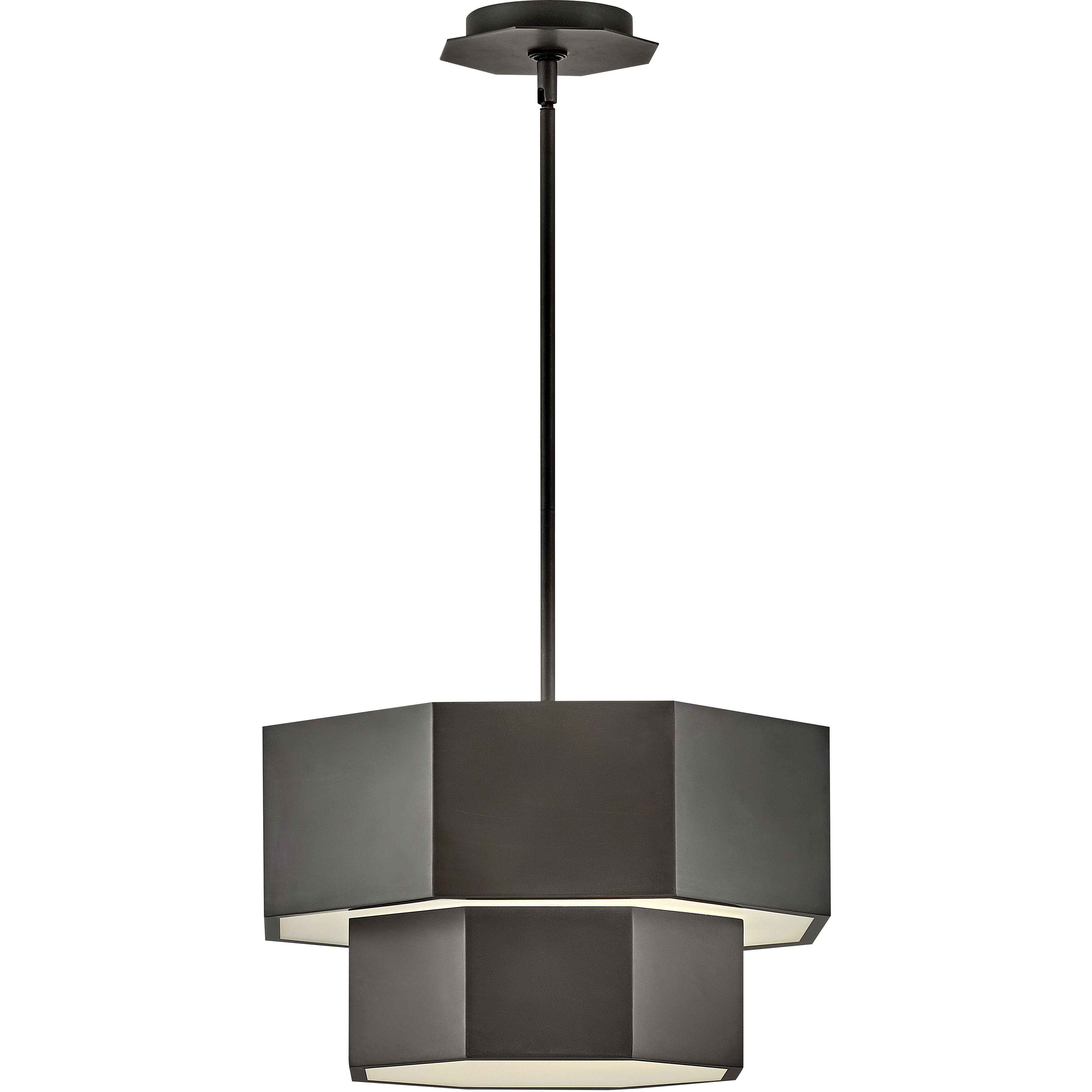 Facet 5 Light 16.5 inch Black Oxide Pendant Ceiling Light