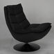 Dante Santosa Matte Black and Black Powder Coat Swivel Chair