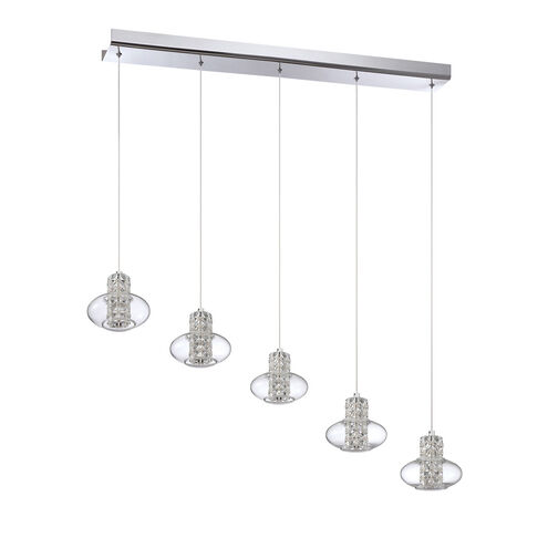 Aria 5 Light 42 inch Chrome Pendant Ceiling Light