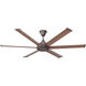 Bison 72 inch Oil Rubbed Bronze with Walnut Blades Outdoor Ceiling Fan in Wi-Fi