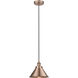 Briarcliff 1 Light 10 inch Antique Copper Mini Pendant Ceiling Light