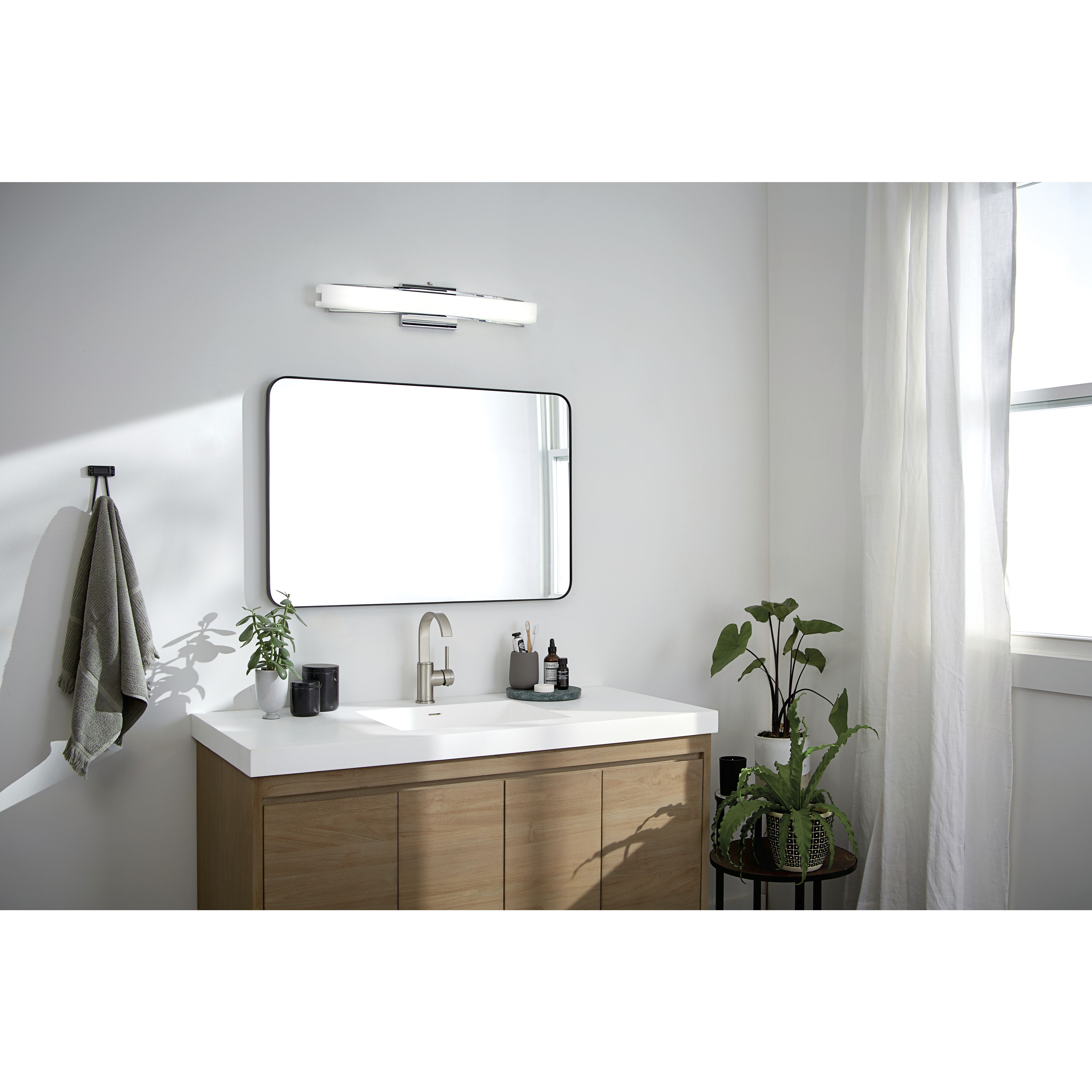 Rowan LED 25.25 inch Chrome Bathroom Vanity Light Wall Light, Large