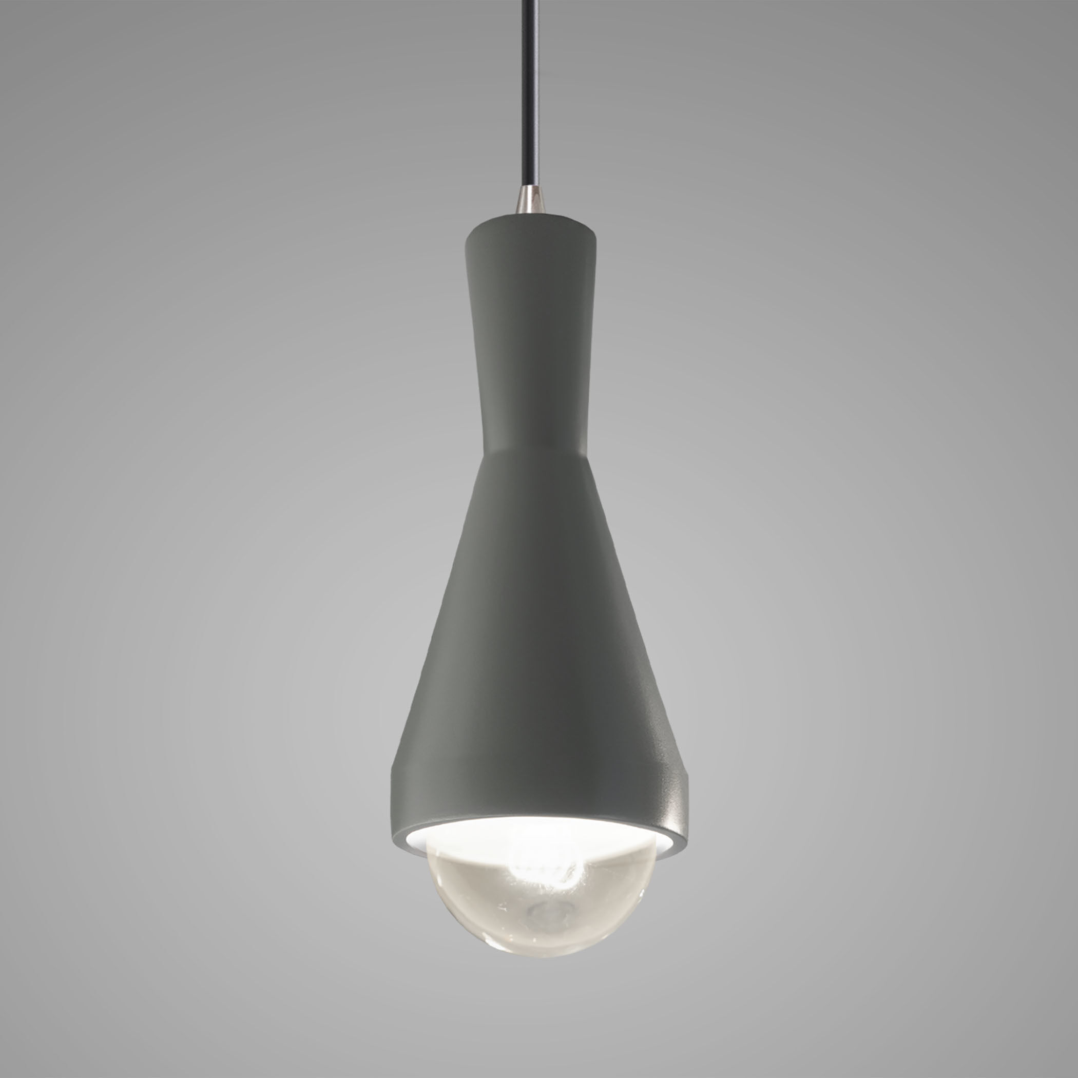 Radiance Collection LED 5 inch Pewter Green with Brushed Nickel Pendant Ceiling Light