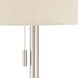 Falan 27 inch 100 watt Brushed Nickel Table Lamp Portable Light