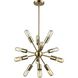 Delphine 12 Light 16 inch Satin Brass Chandelier Ceiling Light