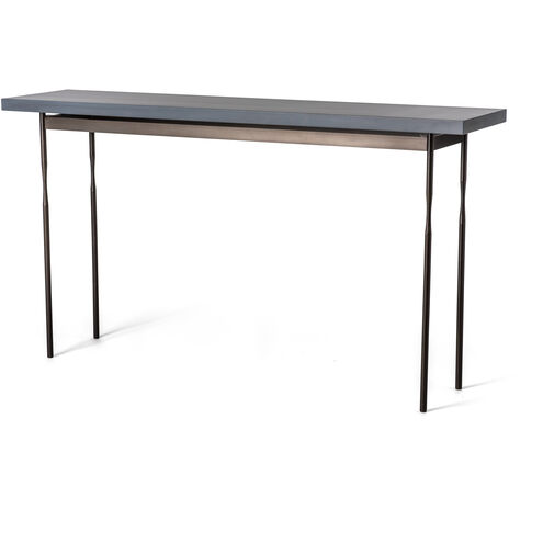 Senza 60 X 14 inch Modern Brass Console Table in Maple Grey, Wood Top