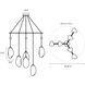 Liquid LED 39 inch Satin Black Pendant Ceiling Light in Poured White Glass