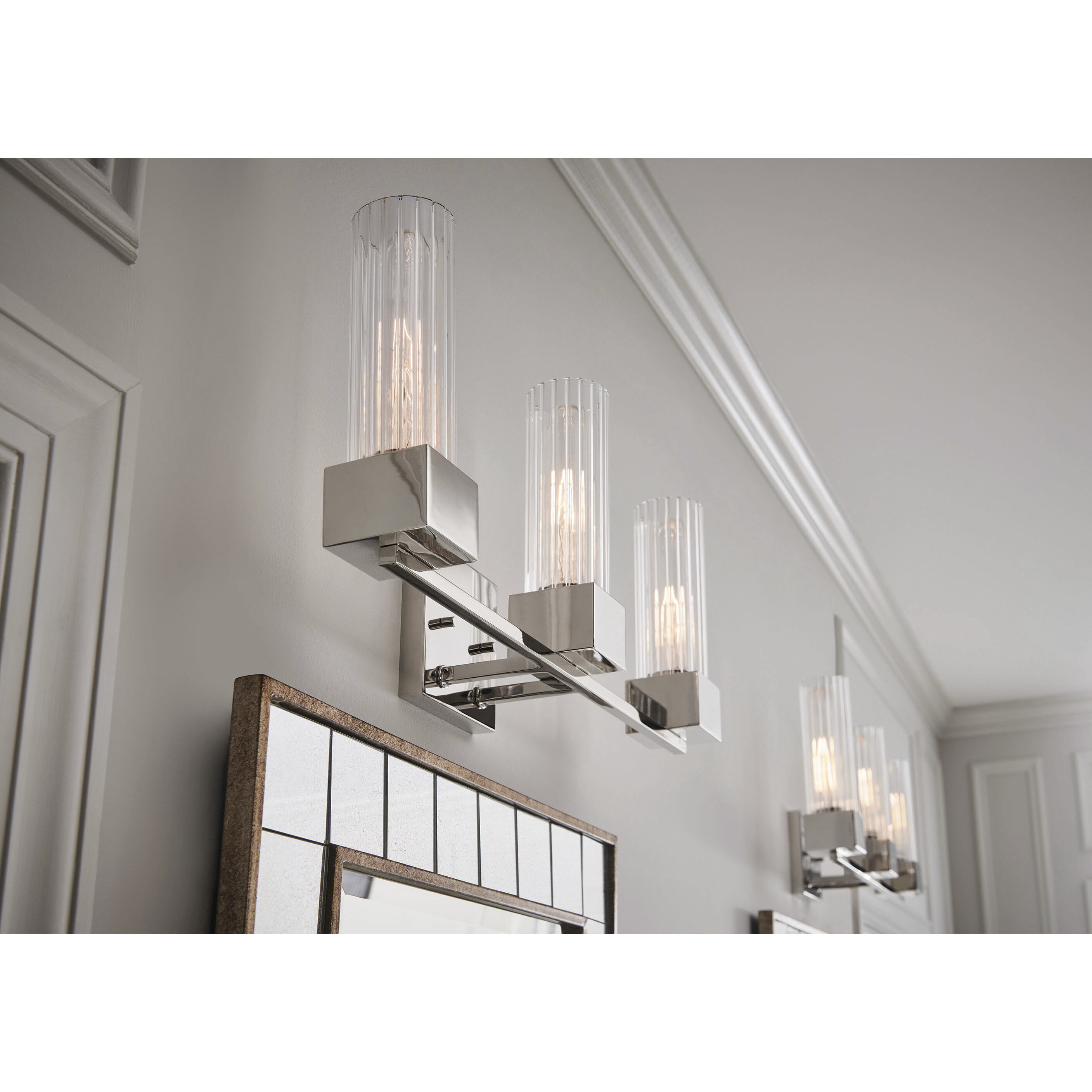 Xander 3 Light 23 inch Polished Nickel Vanity Light Wall Light