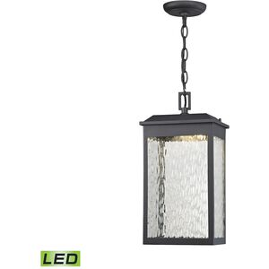 Newcastle LED 8 inch Textured Matte Black Outdoor Pendant