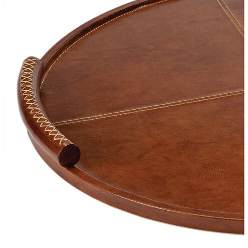 Forte Brown Tray in Cognac, Large