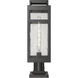 Ridgeway 1 Light 21.38 inch Matte Black Outdoor Post Lantern in Seedy Glass