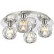 Graham 4 Light 14 inch Chrome Flush Mount Ceiling Light