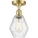 Cindyrella 1 Light 6 inch Satin Gold Semi-Flush Mount Ceiling Light