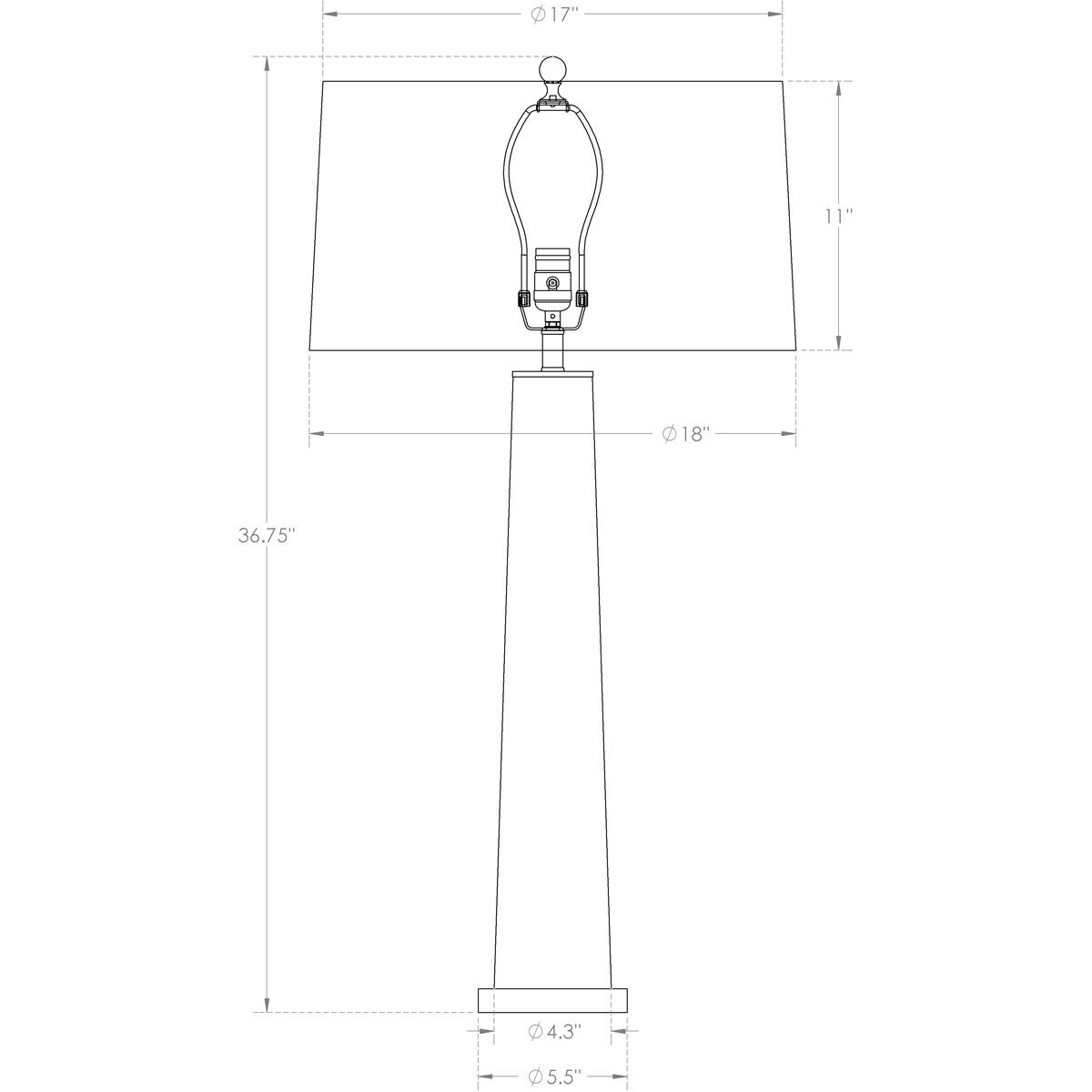 Othello 36.75 inch 150.00 watt Black And White Table Lamp Portable Light