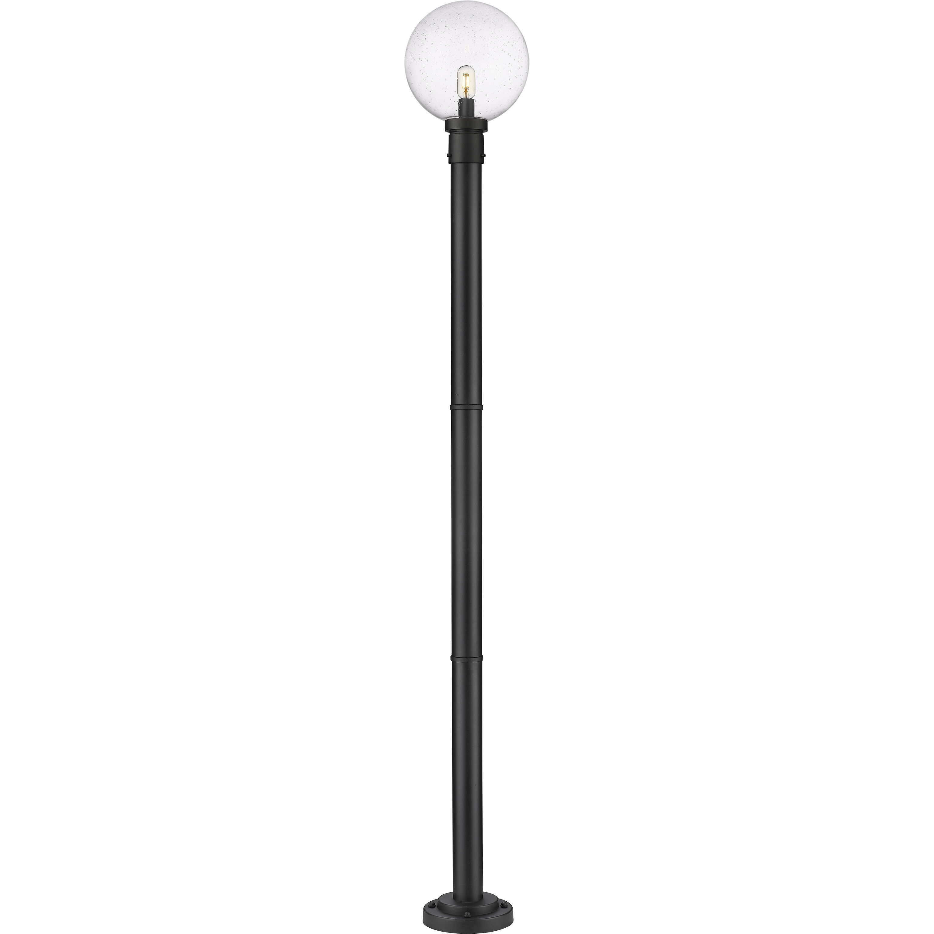 Laurent 1 Light 89.5 inch Black Outdoor Post Mounted Fixture