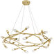 Cora Pendant Ceiling Light in Gold Leaf