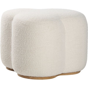 Andrea 19 inch White/Cream Ottoman