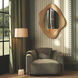 Rialta 55.12 inch 40 watt Travertine Base and Vintage Brass Floor Lamp Portable Light