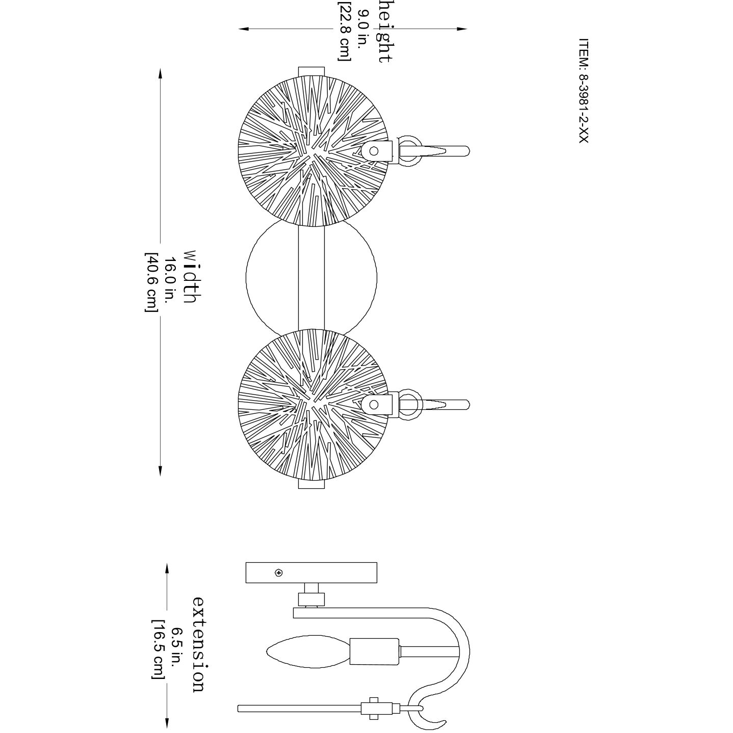 Addison 2 Light 16 inch Warm Brass Bathroom Vanity Light Wall Light