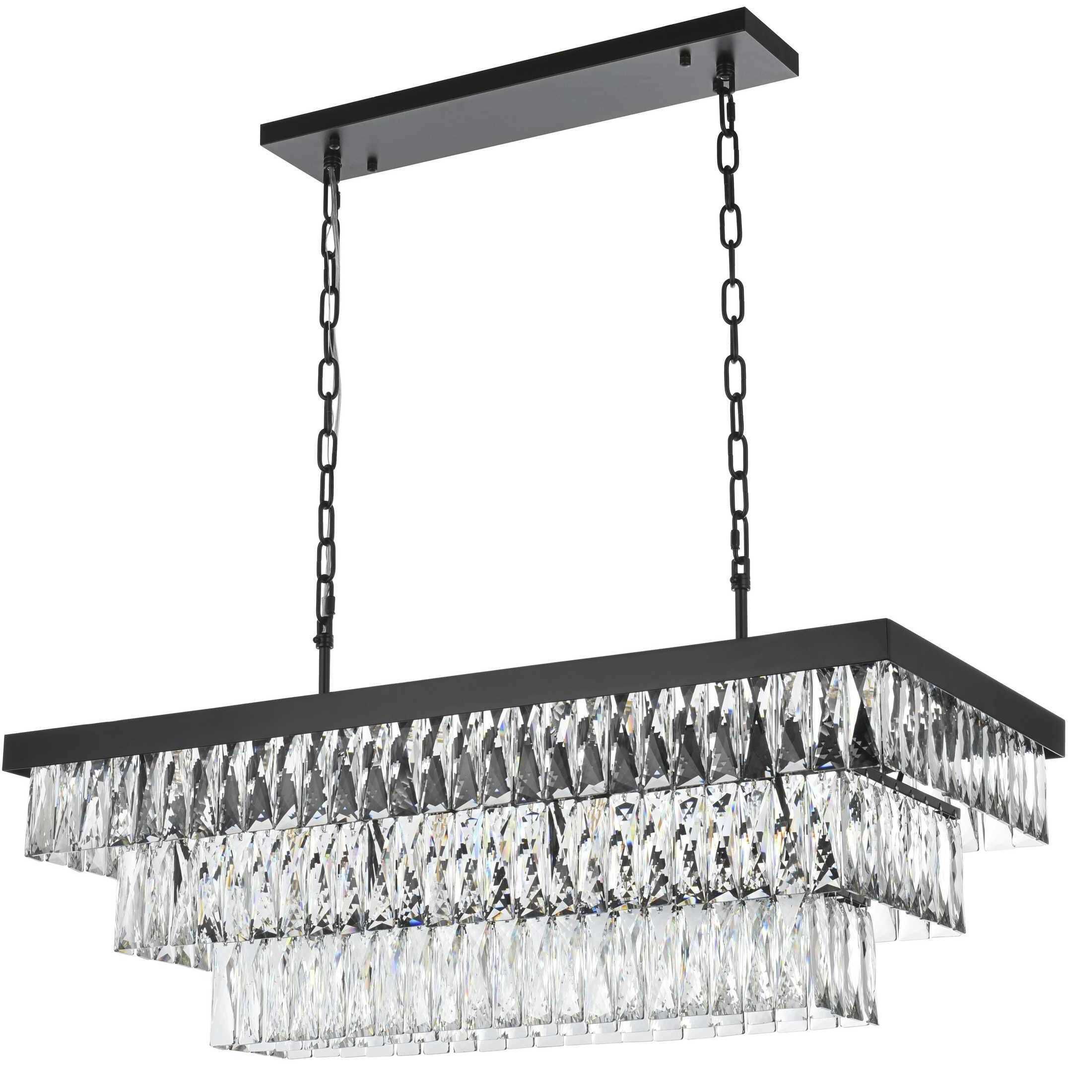 Josephine 12 Light 16 inch Black Chandelier Ceiling Light