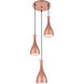 Aiken 3 Light 14 inch Honey Gold Pendant Ceiling Light