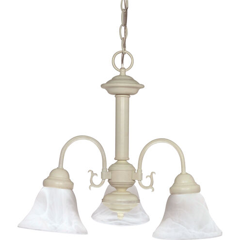 Ballerina 3 Light 20 inch Textured White Chandelier Ceiling Light