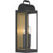 Calandra 2 Light 18 inch Sand Coal Black and Legacy Brass Outdoor Wall Lantern
