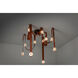 Art & Alchemy SNAPS LED 86.5 inch Modern Brass Pendant Ceiling Light in White Leather with Alabaster, Large