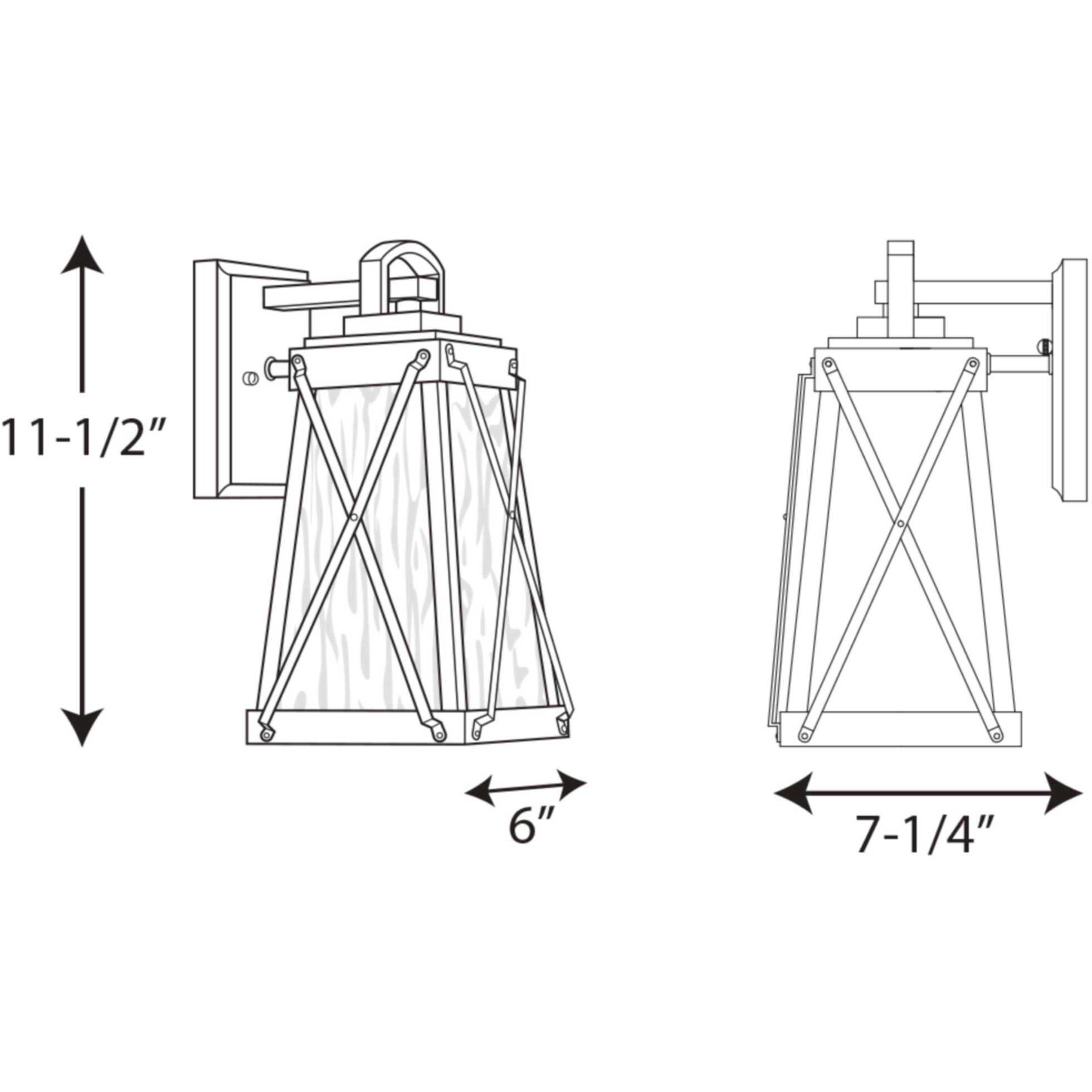 Creighton 1 Light 12 inch Antique Bronze Outdoor Wall Lantern, Small, Design Series