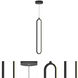 Sienna LED 3.5 inch Black Pendant Ceiling Light in 1, 22.75 in