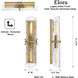 Elora 2 Light 6 inch Legacy Brass Vanity Light Wall Light