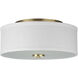 Inspire 2 Light 13 inch Satin Brass Flush Mount Ceiling Light