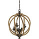 Findlay 4 Light 17 inch Artisan Rust Pendant Ceiling Light