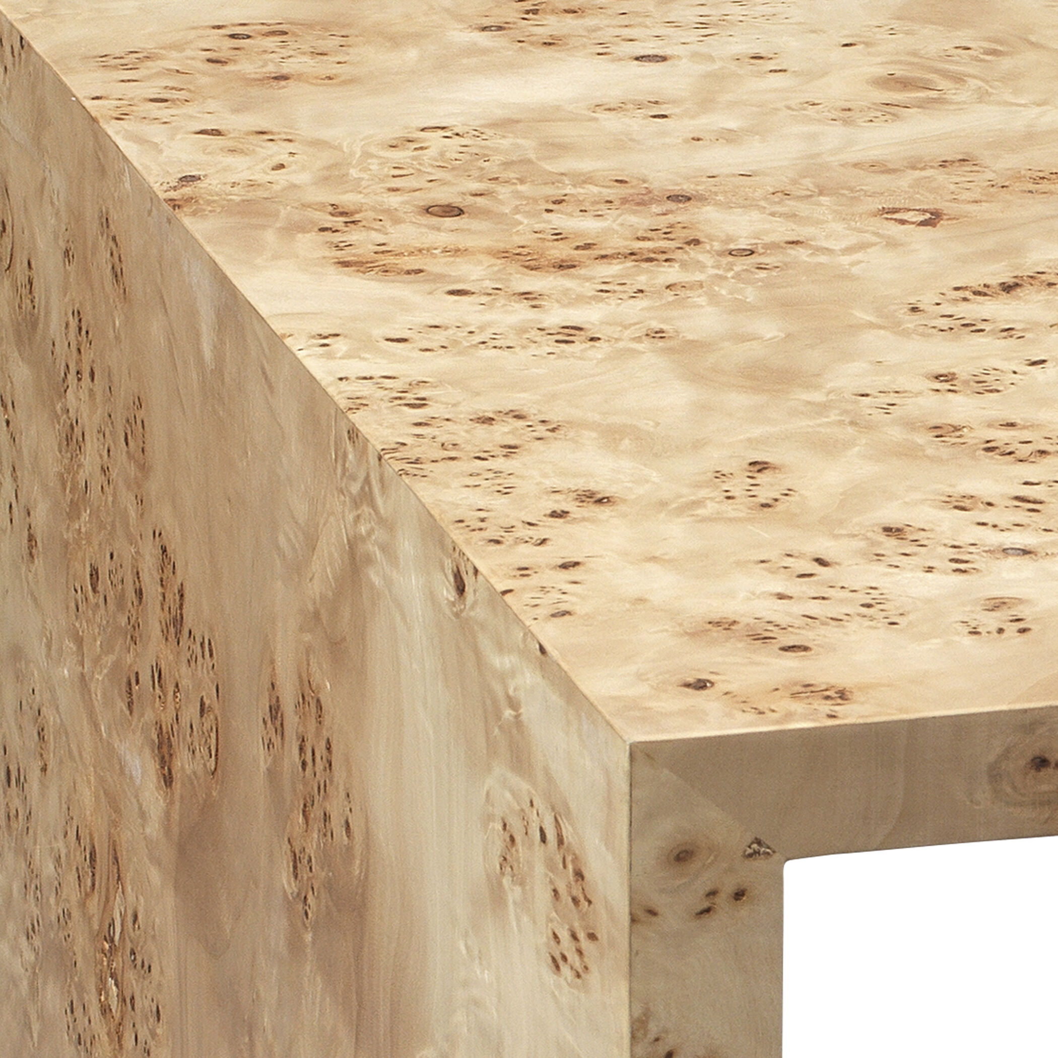 Bedford Nesting Tables in Natural Burl Wood, Set of 2