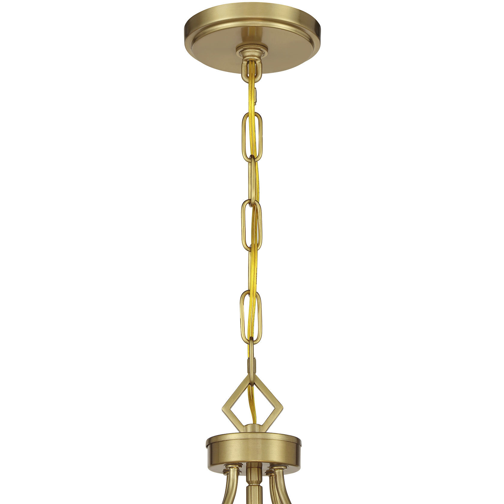 Mercer 4 Light 20 inch Matte Black and Warm Brass Pendant Ceiling Light in Matte Black with Warm Brass