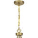 Mercer 4 Light 20 inch Matte Black and Warm Brass Pendant Ceiling Light in Matte Black with Warm Brass