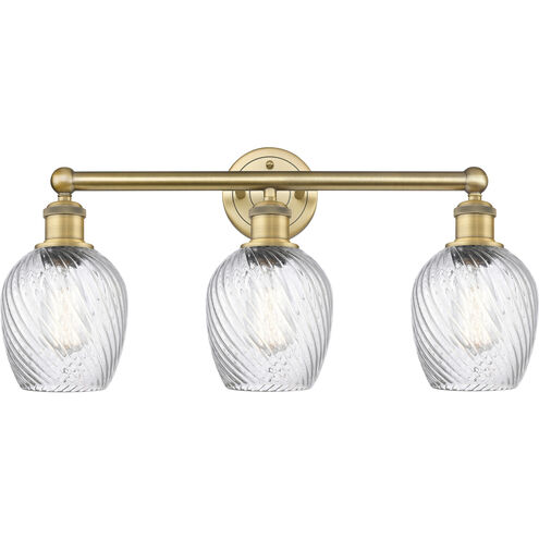 Salina 3 Light 23 inch Brushed Brass Bath Vanity Light Wall Light