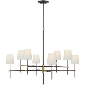Thomas O'Brien Bryant LED 48 inch Bronze and Hand-Rubbed Antique Brass Two Tier Chandelier Ceiling Light, Extra Large