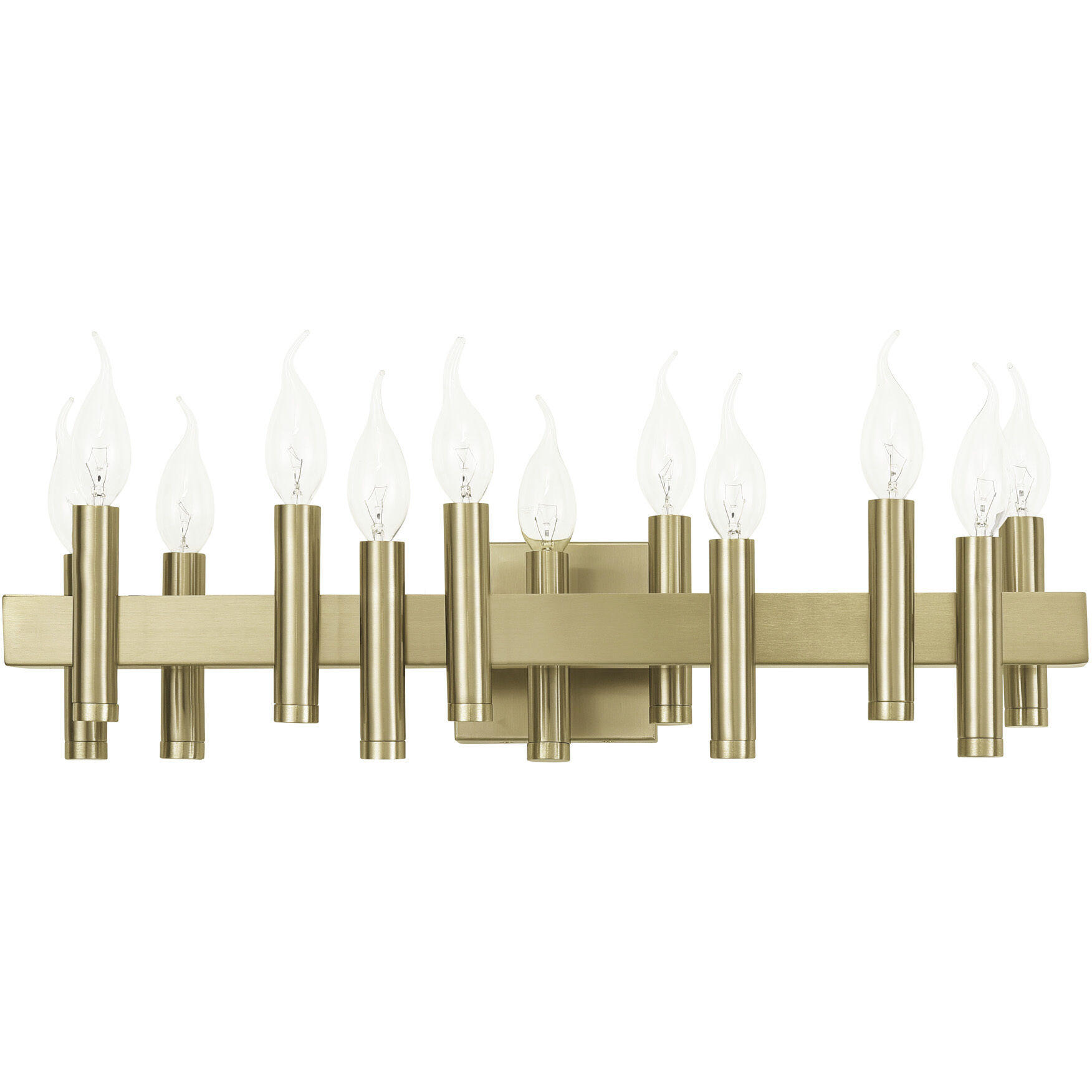 Collette 12 Light 24 inch Antique Brass Bath Vanity Light Wall Light in Brushed Brass