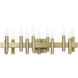Collette 12 Light 24 inch Antique Brass Bath Vanity Light Wall Light in Brushed Brass