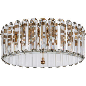 Visual Comfort Signature Collection AERIN Bonnington 5 Light 24.75 inch Hand-Rubbed Antique Brass Flush Mount Ceiling Light in Crystal, Large ARN4126HAB - Open Box