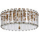 AERIN Bonnington 5 Light 24.75 inch Hand-Rubbed Antique Brass Flush Mount Ceiling Light in Crystal, Large
