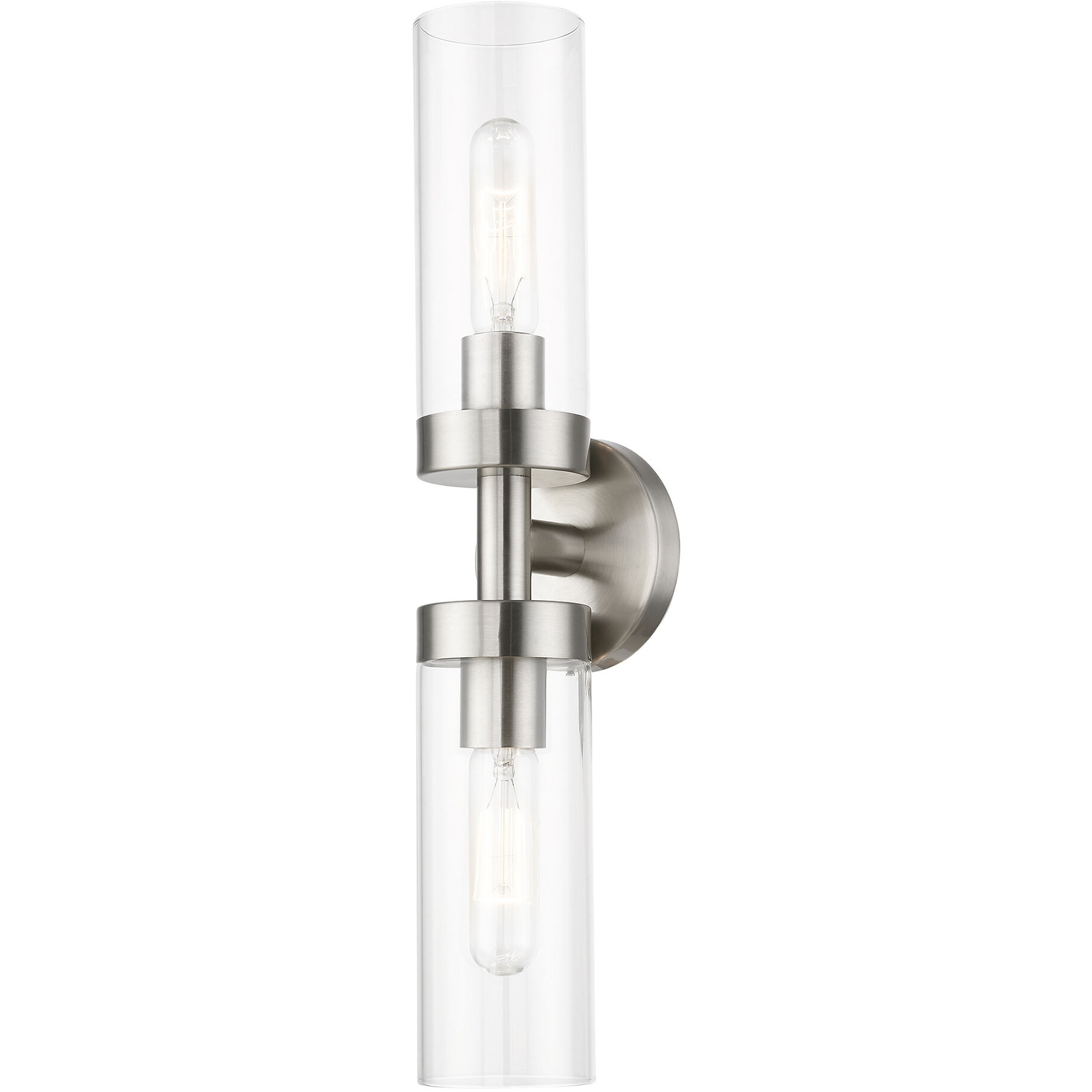 Ludlow 2 Light 4.25 inch Brushed Nickel Vanity Sconce Wall Light