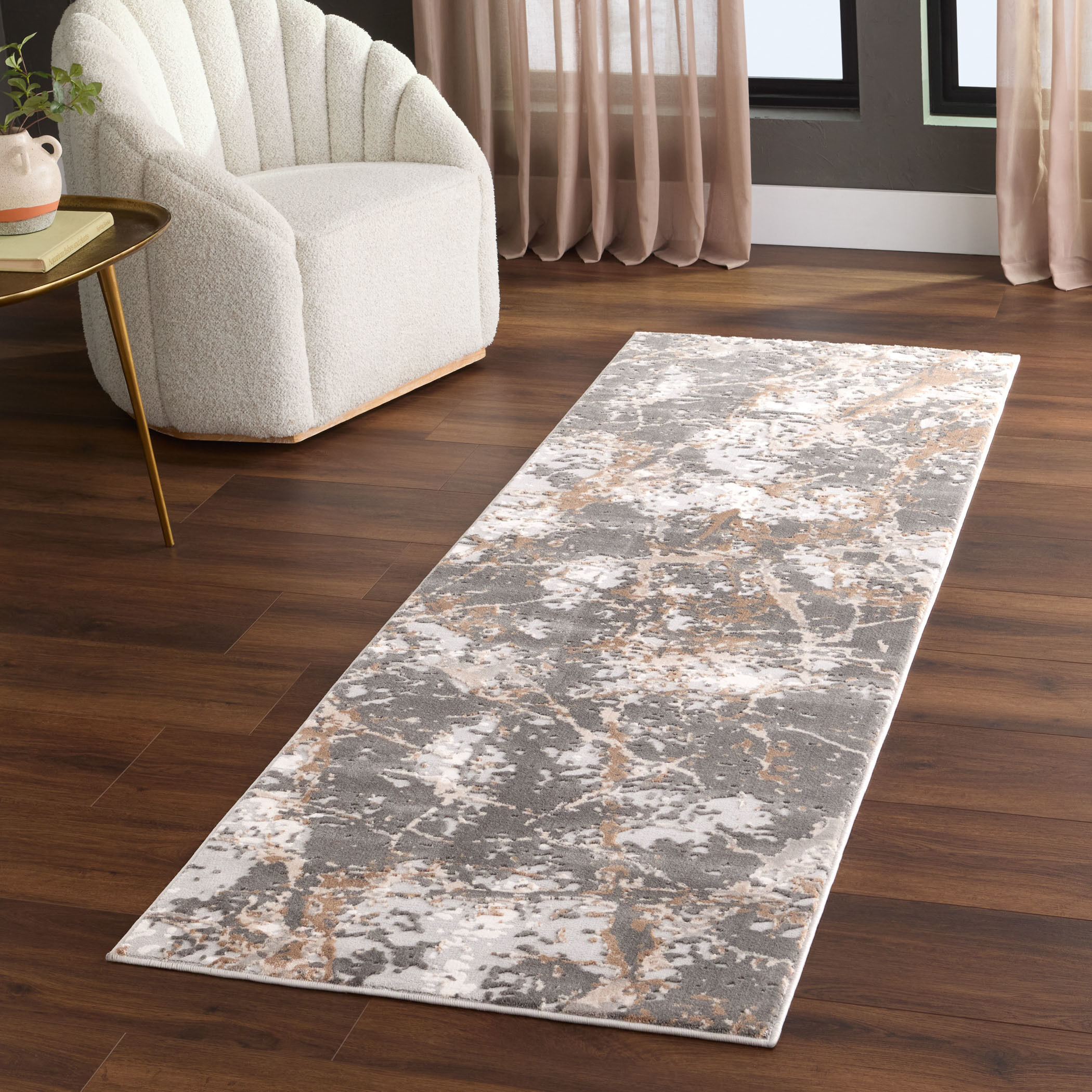 Besni 94 X 32 inch Mineral Tones Rug in 2 x 8