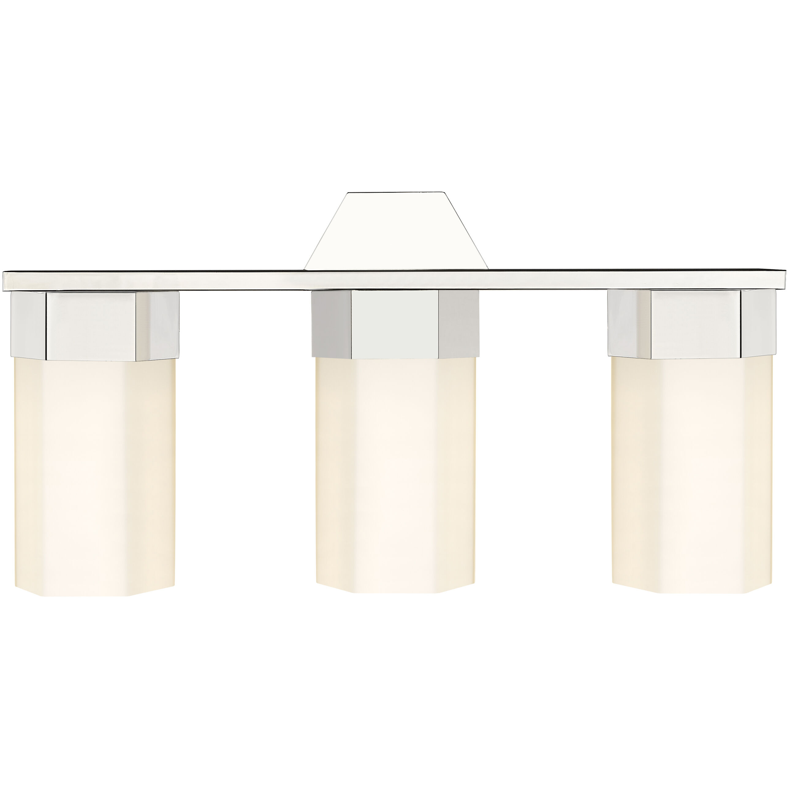 Claverack 3 Light 22.38 inch Polished Nickel Bath Vanity Light Wall Light in Matte White Glass