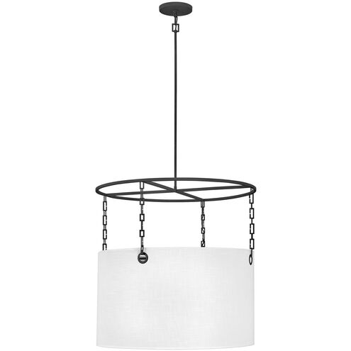 Lisa McDennon Tribeca 6 Light 30 inch Black Indoor Chandelier Ceiling Light