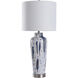 Romani 40 inch 150 watt White and Indigo Table Lamp Portable Light