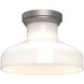 Alora Mood Westlake 1 Light 11.13 inch Brushed Nickel/Glossy Opal Glass Flush Mount Ceiling Light