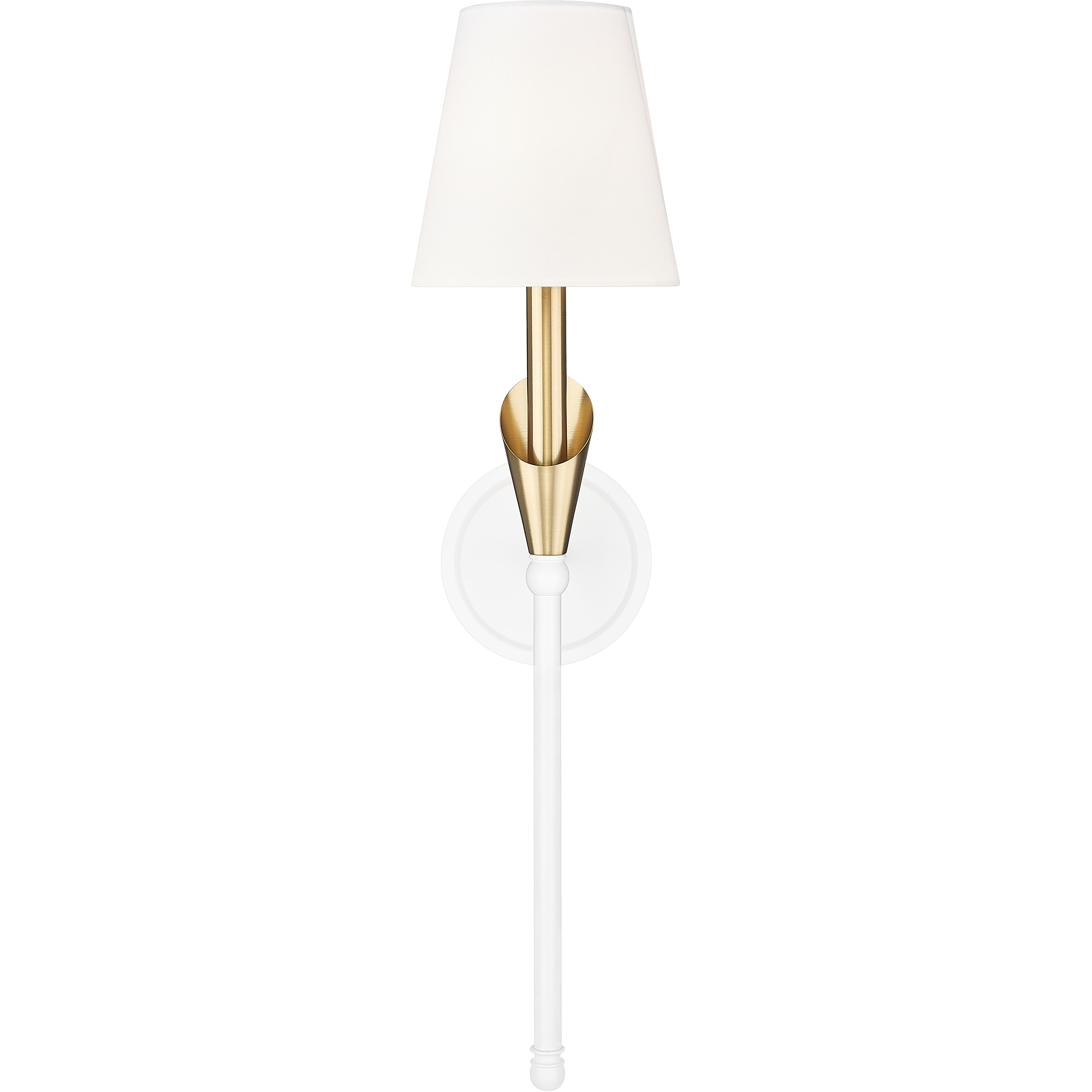 Claudelle Wall Sconce Wall Light in Textured White and Modern Gold