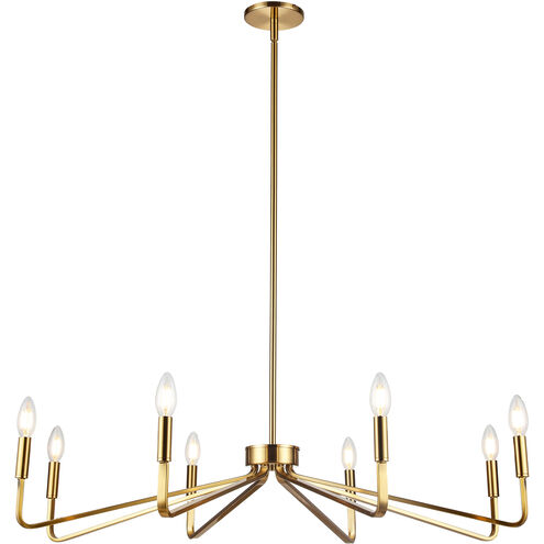 Clayton 8 Light 38 inch Aged Brass Chandelier Ceiling Light